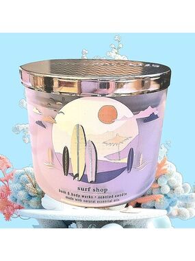 SURF SHOP 3-WICK CANDLE BY BATH AND BODY WORKS